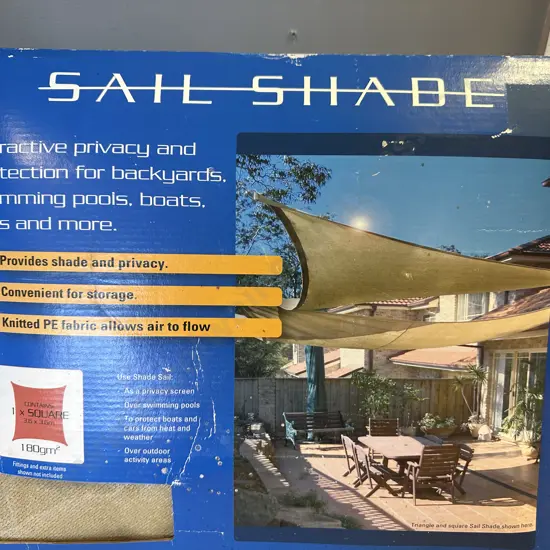 Square Sail Shade Beige Colour 3.6 x 3.6m